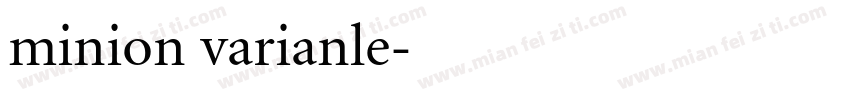 minion varianle字体转换